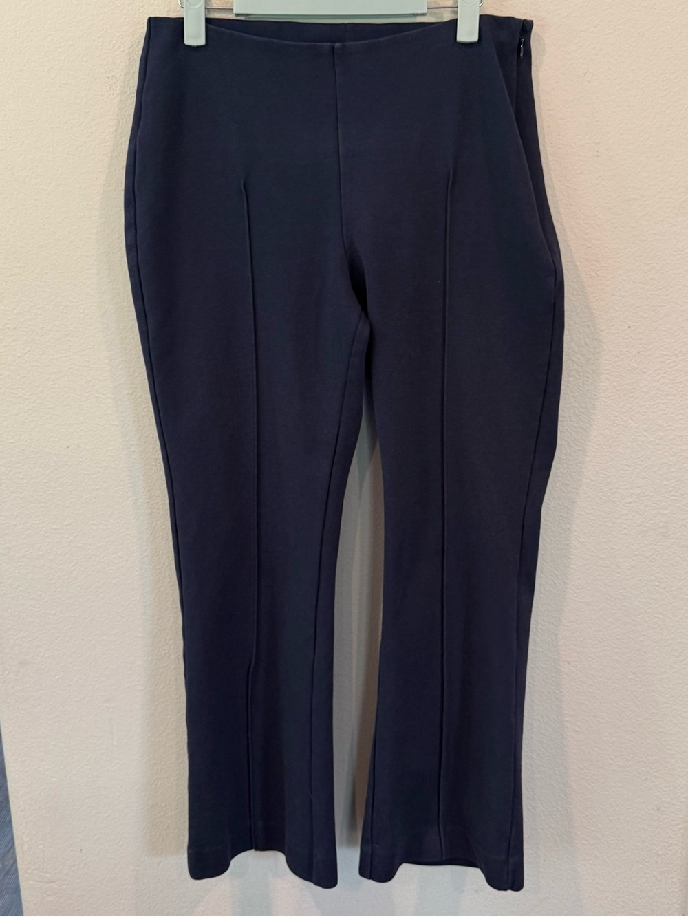 Everlane Ponte Pull on Pants Navy Blue Womens M Regular Stretch Career Workwear